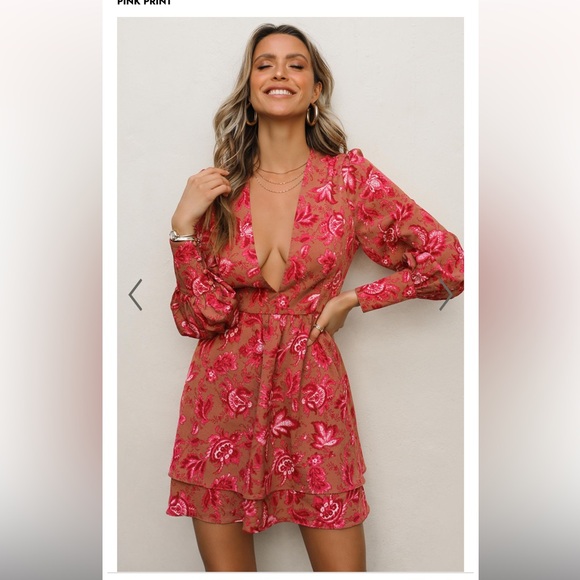 Showpo. NWOT I GOT MY REASONS DRESS IN PINK
PRINT size 8us - Picture 9 of 11